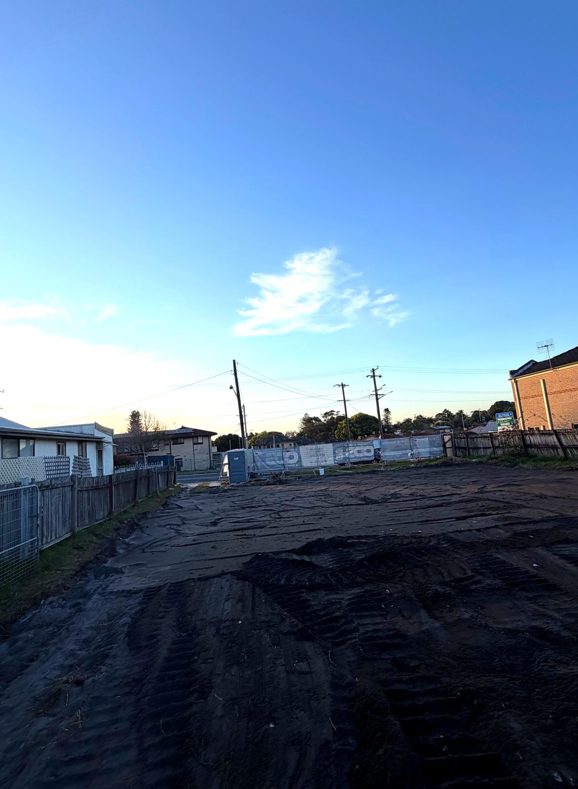 Cleared block after demolition